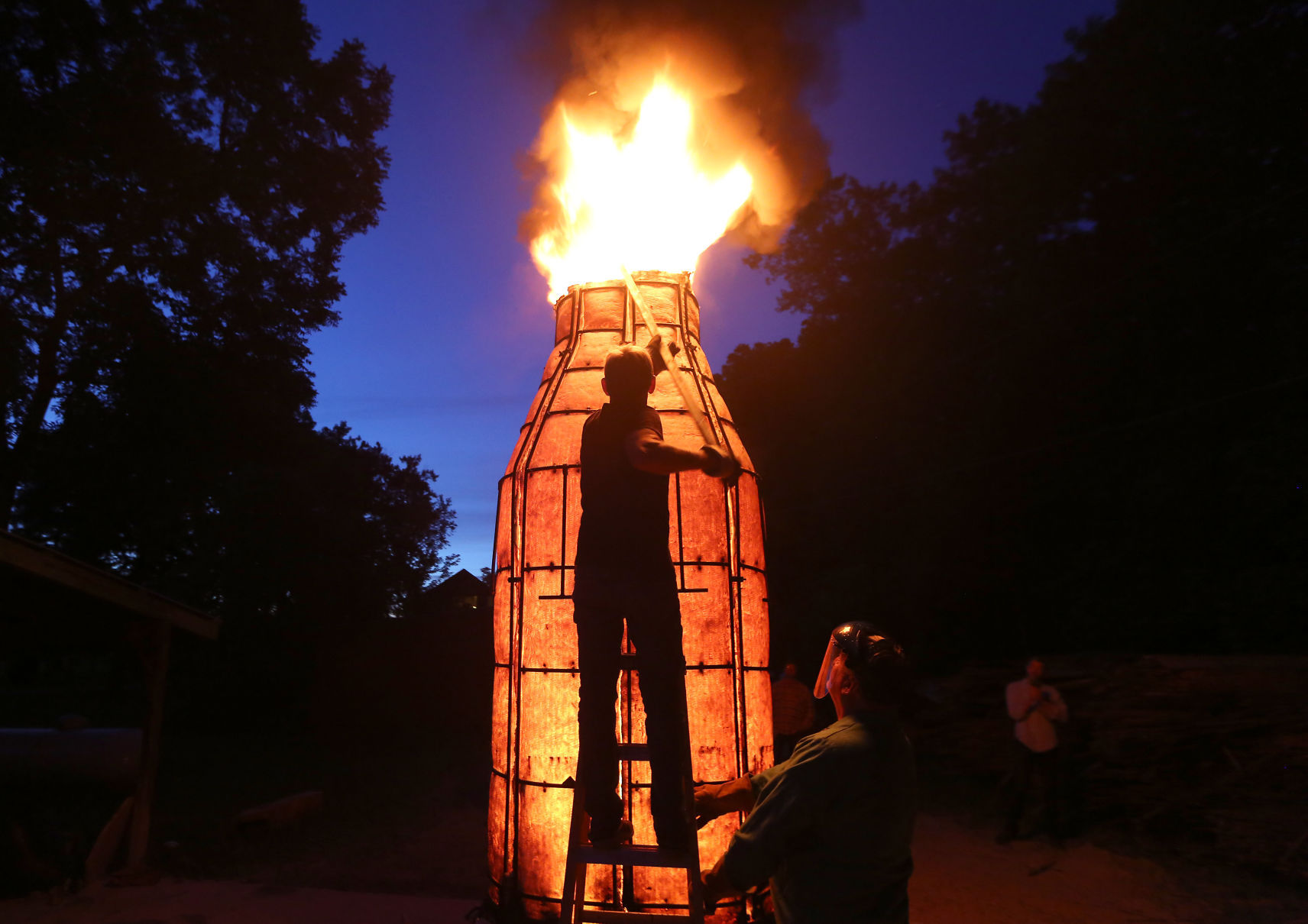 Kiln for giant clay sculpture